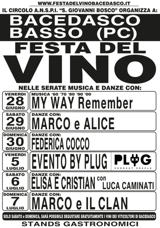 Festa del Vino Bacedasco 2024