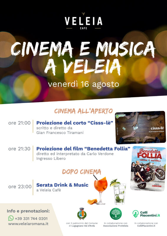 CINEMA E MUSICA A VELEIA