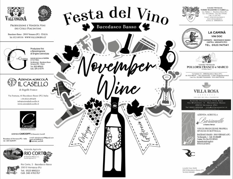 November Wine Bacedasco Basso Vernasca Alta Val 'Arda