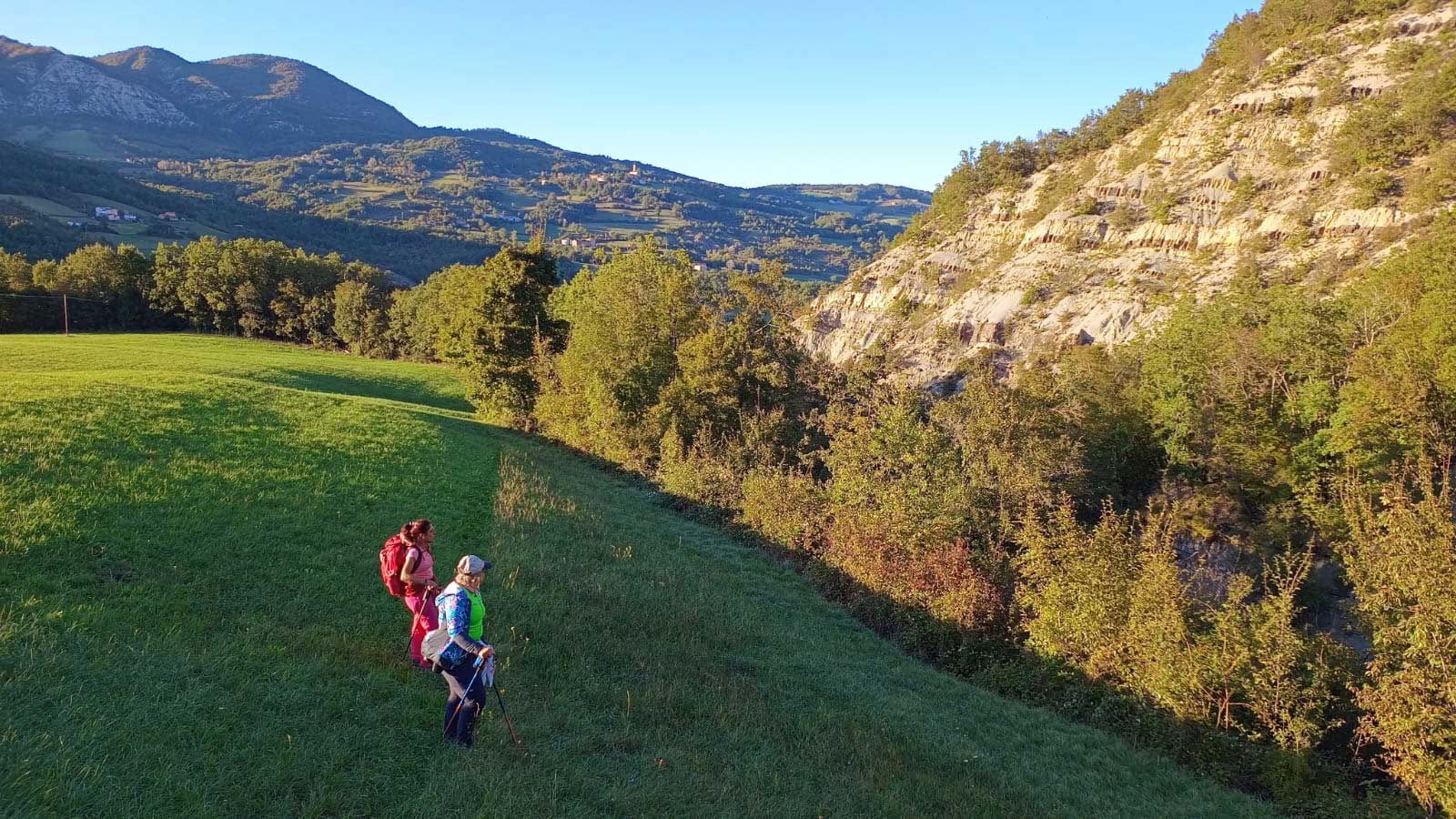 Panorama in Alta Val d'Arda vicino a Settesorelle